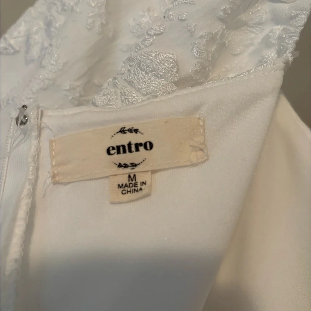 Entro White 3/4 Sleeve Dress - Picture 5 of 10